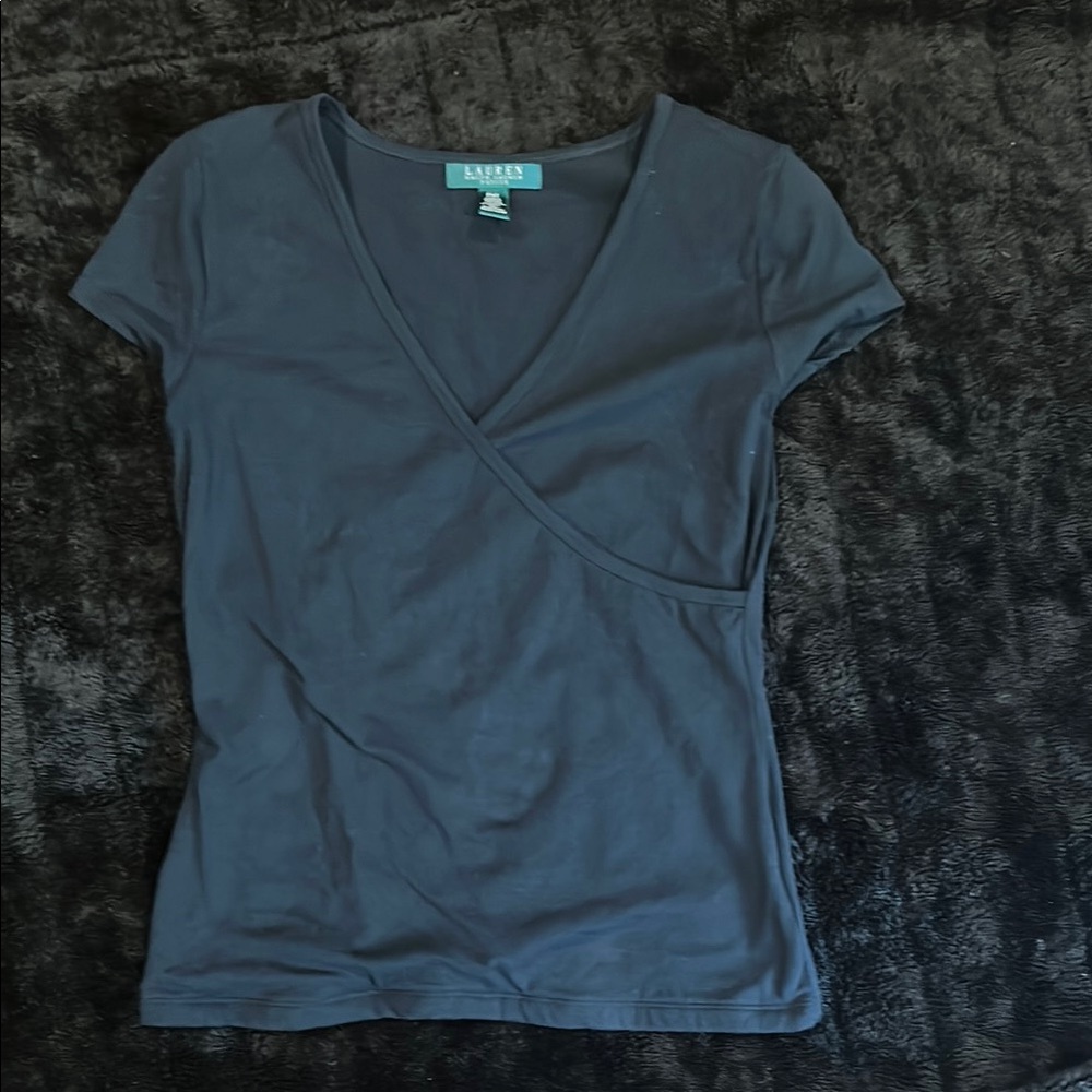 Ralph Lauren Black Top V-Neck Dressed Up Or With Jeans..